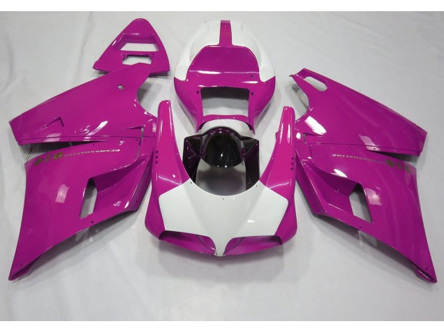 93-05 Gloss Pink & White Ducati 996 748 916 998 Fairings