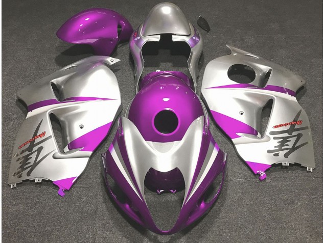 97-07 Gloss Pink and Silver GSXR 1300 Hayabusa Fairings