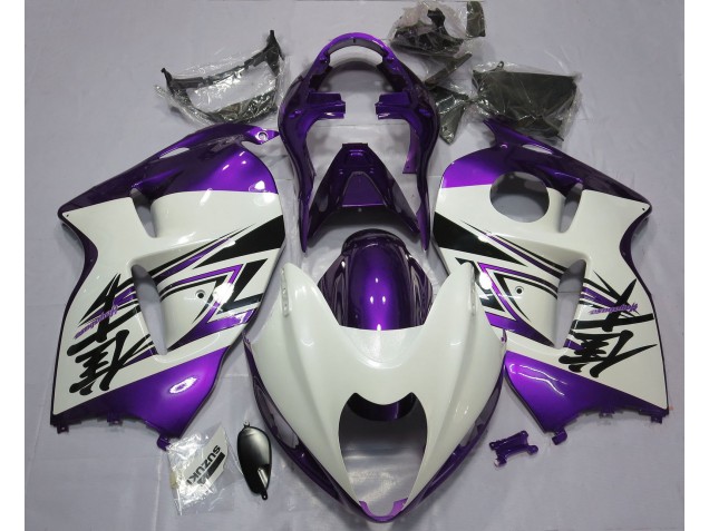 97-07 Gloss White & Purple GSXR 1300 Hayabusa Fairings