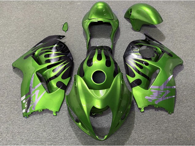 97-07 Green and Black GSXR 1300 Hayabusa Fairings