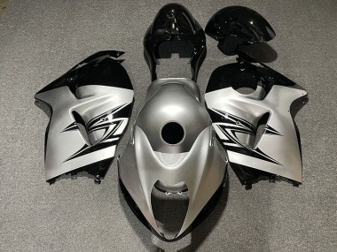 97-07 Silver and Black GSXR 1300 Hayabusa Fairings