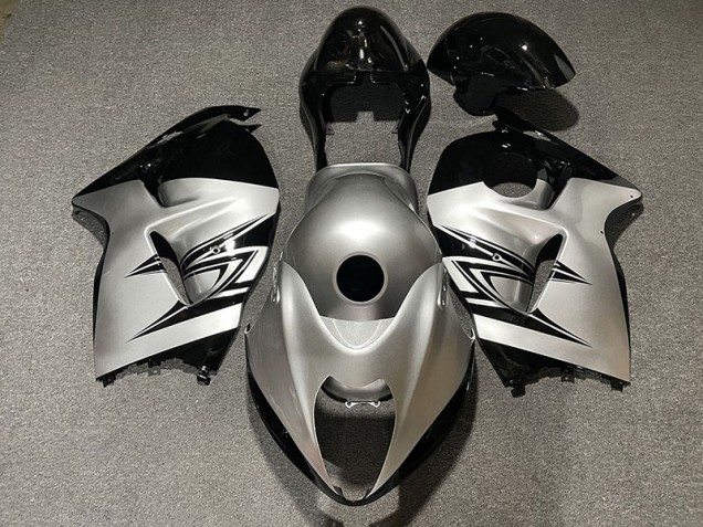 97-07 Silver and Black GSXR 1300 Hayabusa Fairings