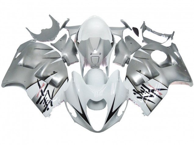 97-07 Silver and White Gloss OEM Style GSXR 1300 Hayabusa Fairings