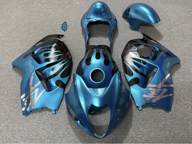97-07 Sky Blue and Black GSXR 1300 Hayabusa Fairings