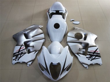 97-07 White & Shiny Silver GSXR 1300 Hayabusa Fairings