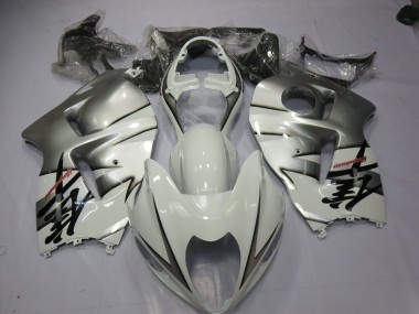 97-07 White and Silver GSXR 1300 Hayabusa Fairings