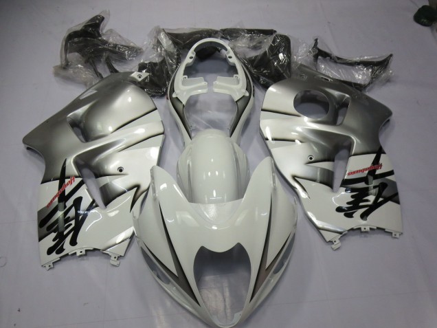 97-07 White and Silver GSXR 1300 Hayabusa Fairings