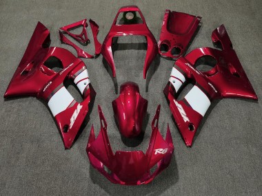 98-02 Deep Red & White R6 Fairings
