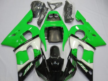 98-02 Green White and Black R6 Fairings