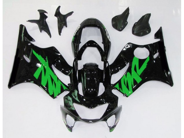 99-00 Gloss Black & Green CBR600 F4 Fairings